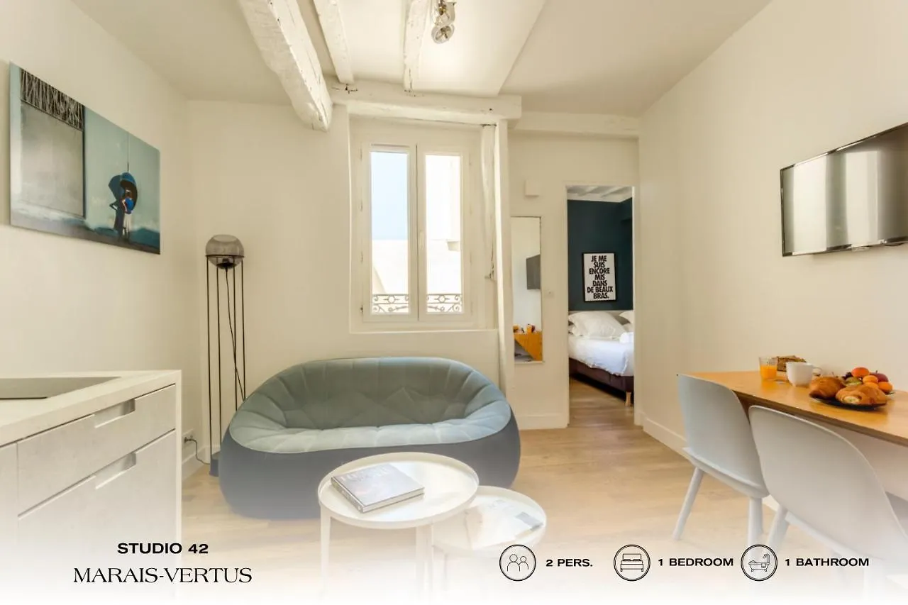 Apartman Beauquartier - Marais, Vertus Párizs Franciaország